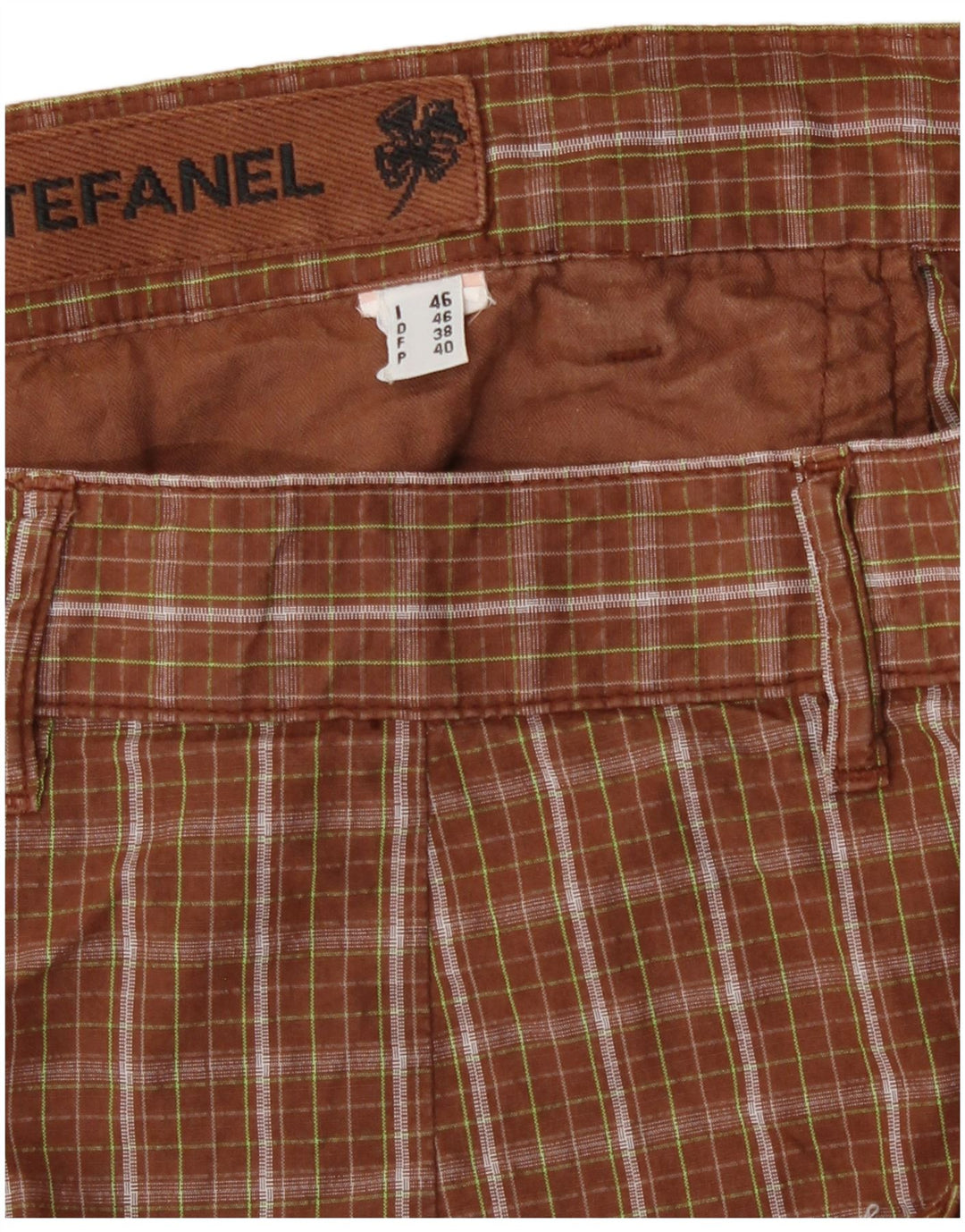 Stefanel Herre Cargo Shorts IT 46 Small W30 Brown Check