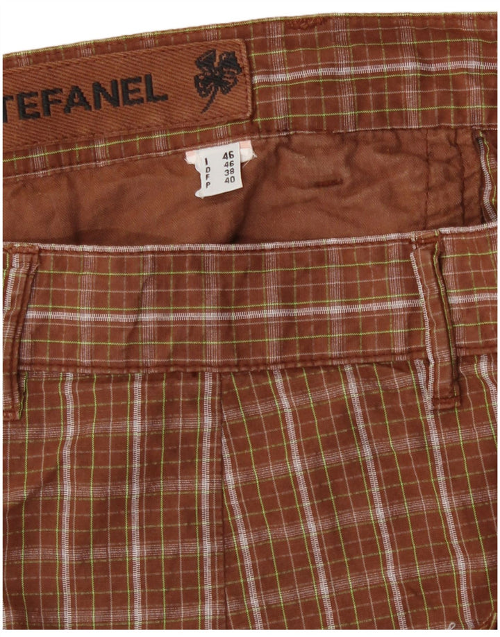Stefanel Herre Cargo Shorts IT 46 Small W30 Brown Check
