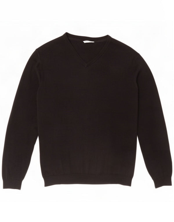 Marks & Spencer Boys V-hals sweater 15-16 år XL Sort bomuld