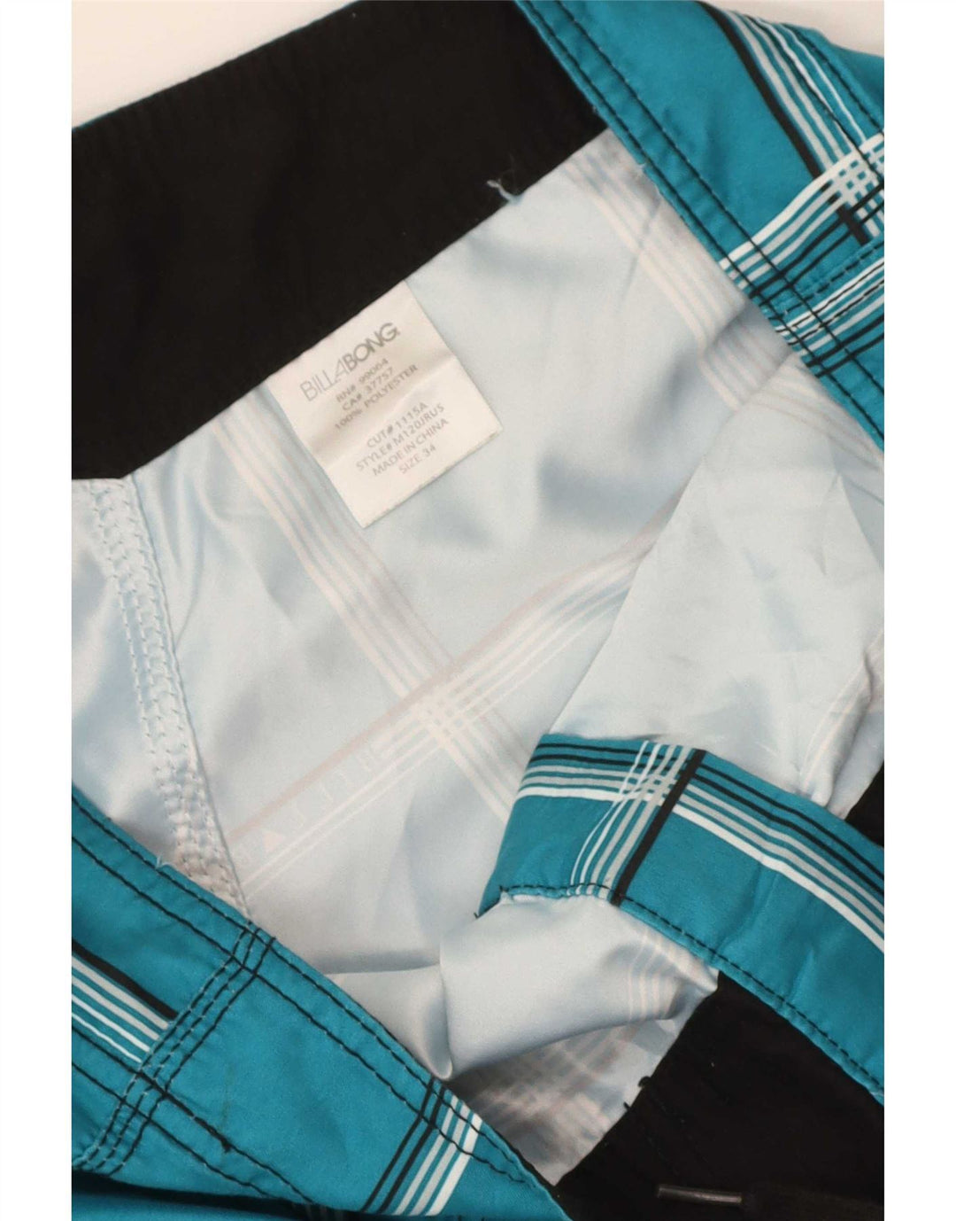 Billabong Badeshorts til mænd store blå ternet polyester