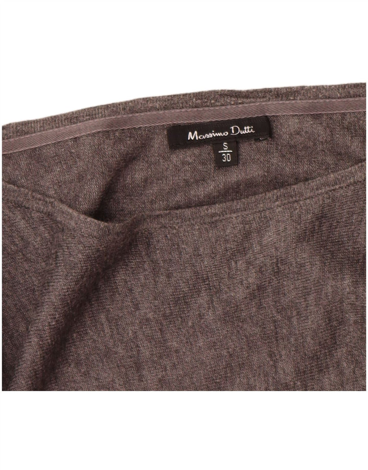 Massimo Dutti Dame Jumper Kjole UK 10 Lille Grå Uld