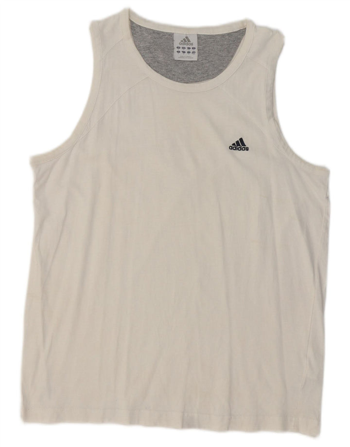 Adidas Herrevest Top Medium Hvid Bomuld