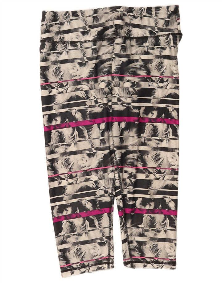 Puma Dame Abstrakt Mønster Capri Leggings UK 14 Stor Flerfarvet