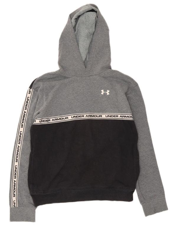 Under Armour Boys Cold Gear Hoodie Jumper 13-14 år XL Grå Colourblock