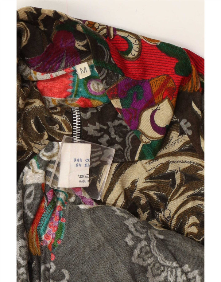 Vintage oversize overfrakke til kvinder UK 14 Medium Flerfarvet Paisley Bomuld