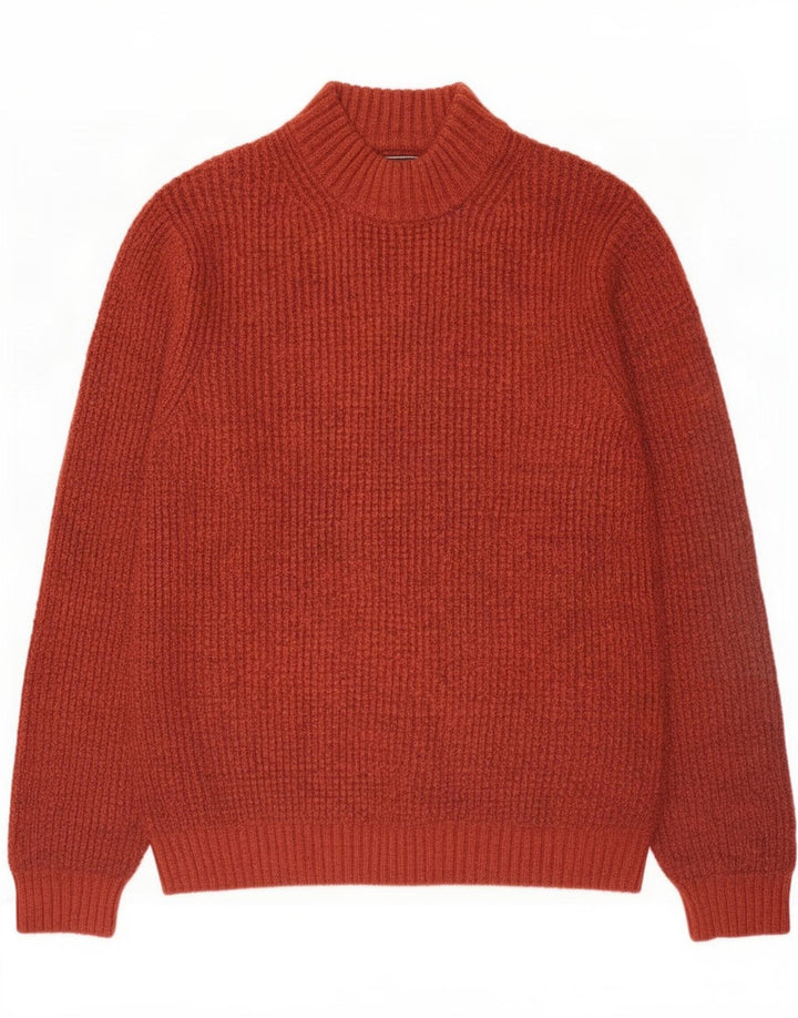 Marks & Spencer Herre Turtle Neck Jumper Sweater Medium Brun Akryl