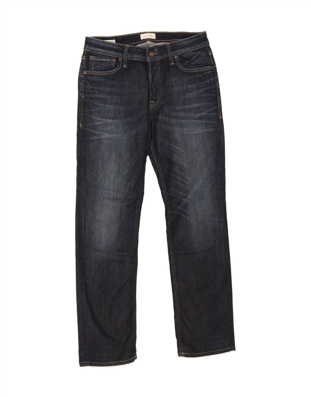 JACK & JONES Womens Clark Slim Jeans W32 L32 Navy Blue Cotton Vintage Jack & Jones and Second-Hand Jack & Jones from Messina Hembry 