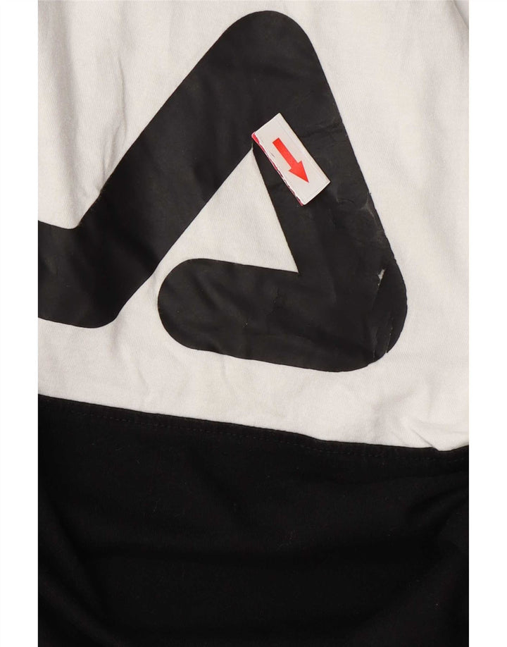 Fila Herre Grafisk T-Shirt Top Stor Grå Colourblock Bomuld