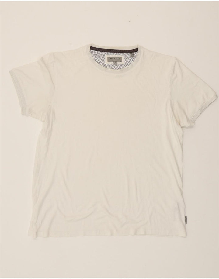 TED BAKER Womens T-Shirt Top Size 3 Medium White Cotton Vintage Ted Baker and Second-Hand Ted Baker from Messina Hembry 