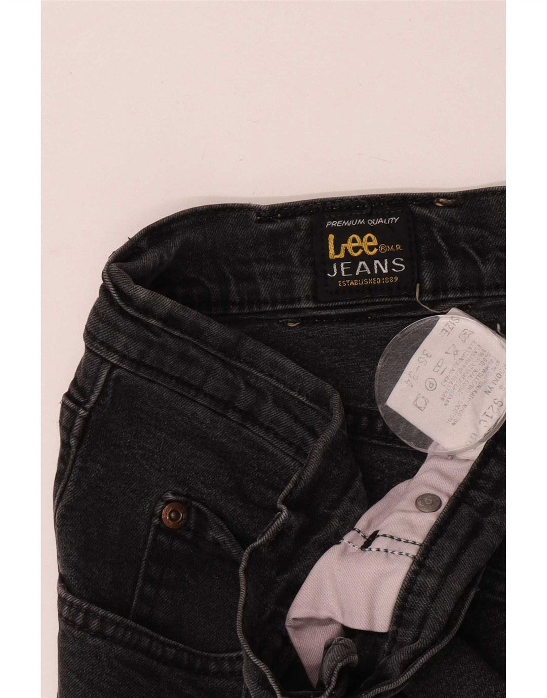 Lee Mens Brooklyn Straight Jeans W36 L30 Grå Bomuld