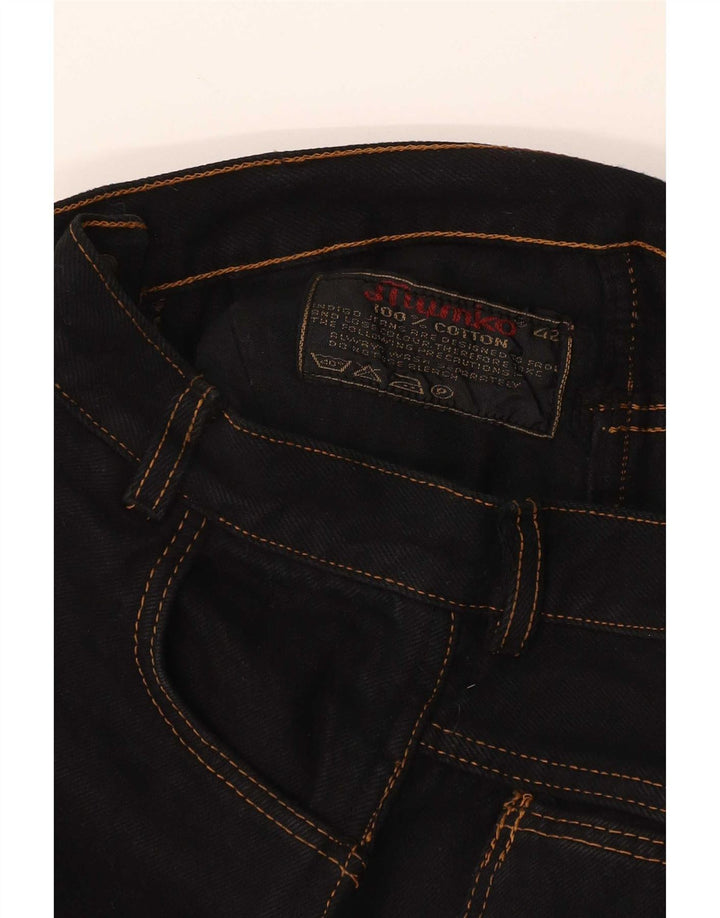 Vintage Dame Denim Nederdel IT 42 Medium W28 Sort Bomuld