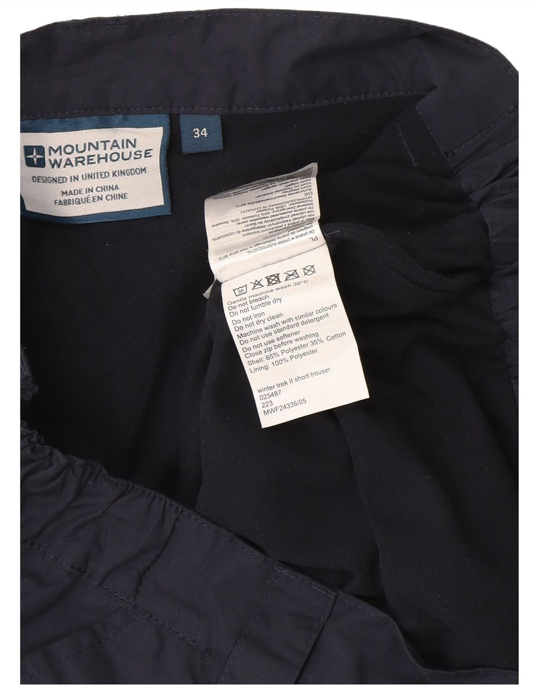 Mountain Warehouse Herre Cargo Windbreaker Bukser W34 L30 Navy Blue