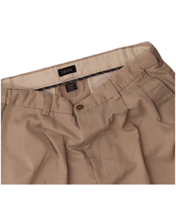 IZOD Mens Pegged Chino Trousers W34 L32 Beige Polyester