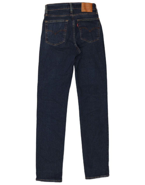 Levi's Womens 724 Højtaljede lige jeans W26 L32 blå bomuld