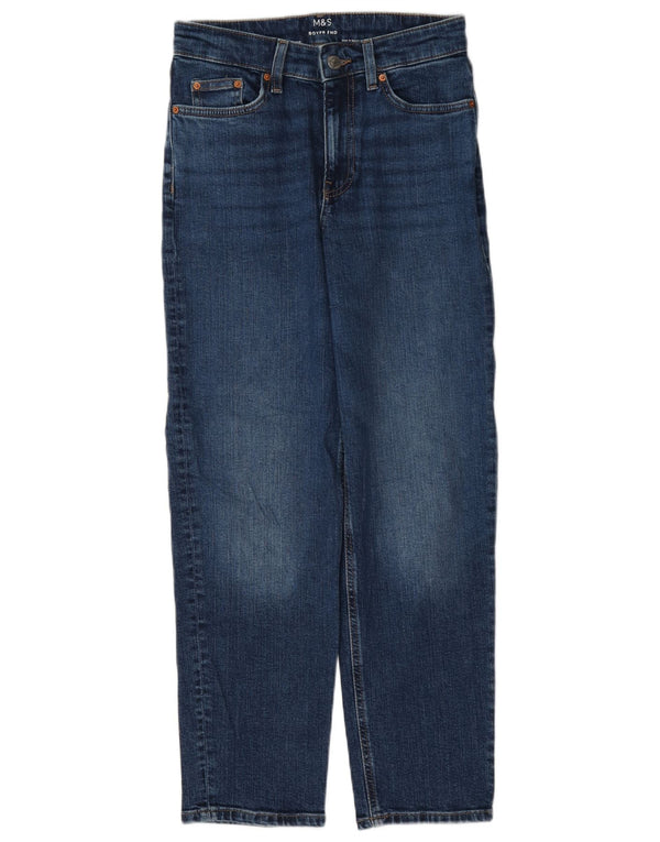 Marks & Spencer Dame Kæreste Straight Jeans UK 8 Small W27 L27 Blue