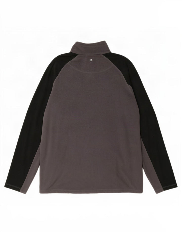 Mountain Warehouse Fleece Jumper med lynlås til mænd XL Grå Colourblock