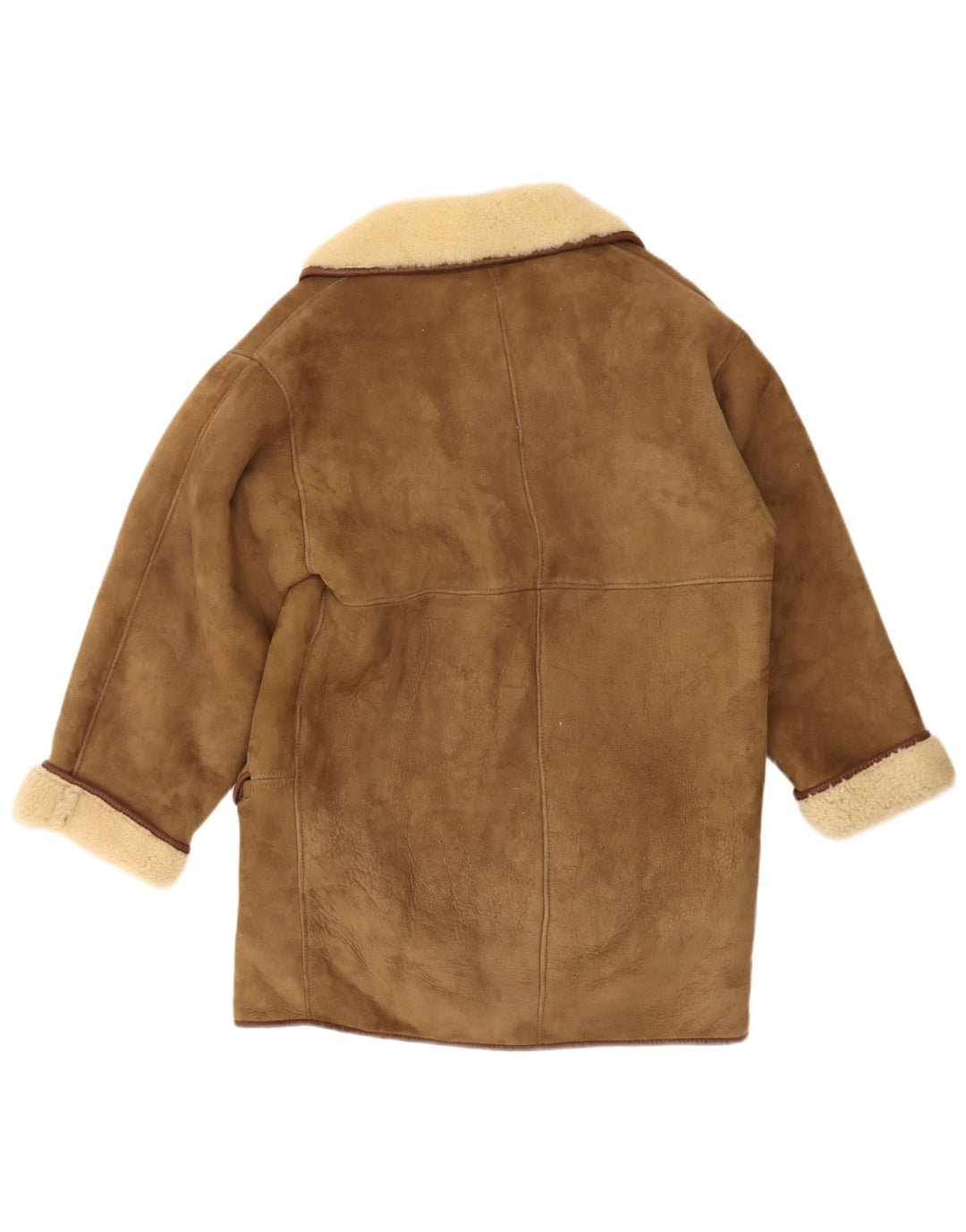 Artisan Womens Shearling Coat UK 18 XL Khaki Winter