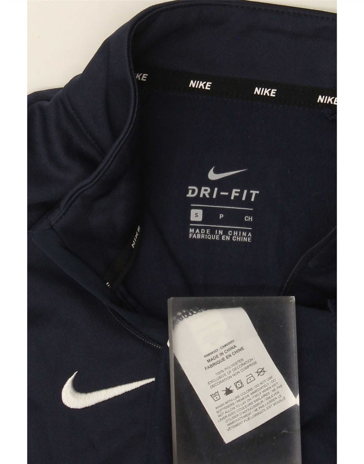Nike Herre Dri Fit Sweatshirt med lynlås, lille marineblå polyester