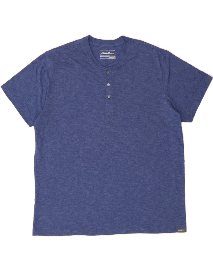 EDDIE BAUER Mens T-Shirt Top XL Blue Polyester Vintage Eddie Bauer and Second-Hand Eddie Bauer from Messina Hembry 