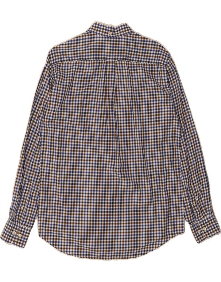 GANT Mens Regular Fit Shirt Medium Blue Check Cotton Vintage Gant and Second-Hand Gant from Messina Hembry 