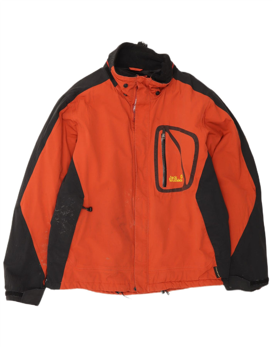 Jack Wolfskin Herre Skijakke UK 40/42 XL Orange Colourblock Polyamid