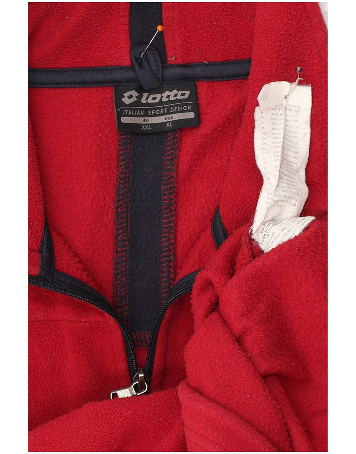 LOTTO Fleecetrøje med lynlås til mænd 2XL Rød Polyester