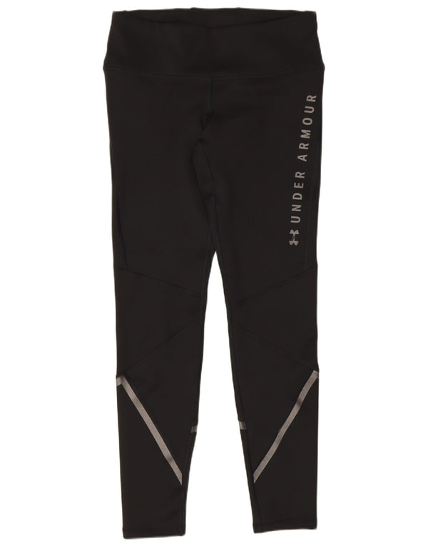 Under Armour Womens Cold Gear Grafiske Leggings UK 12 Medium Black