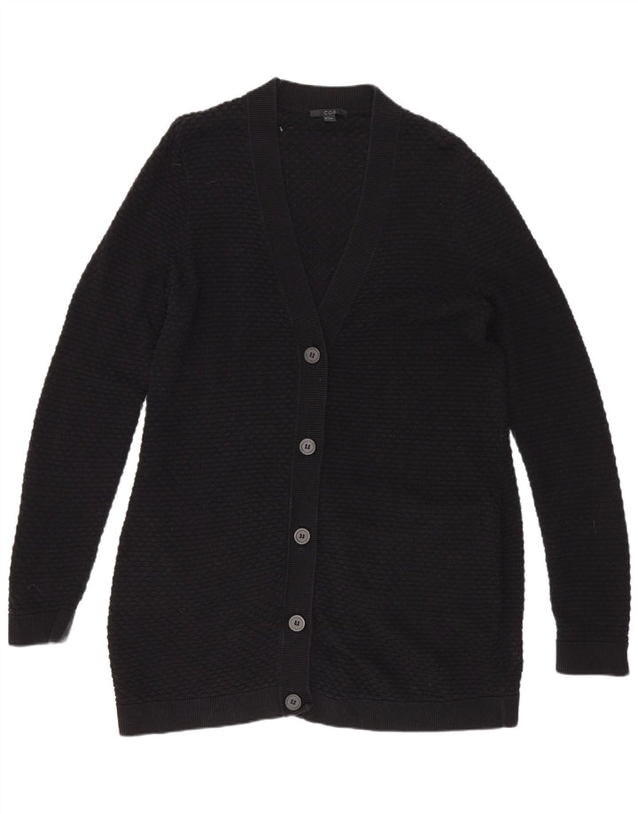 Cos Dame Longline Cardigan Sweater UK 10 Small Black