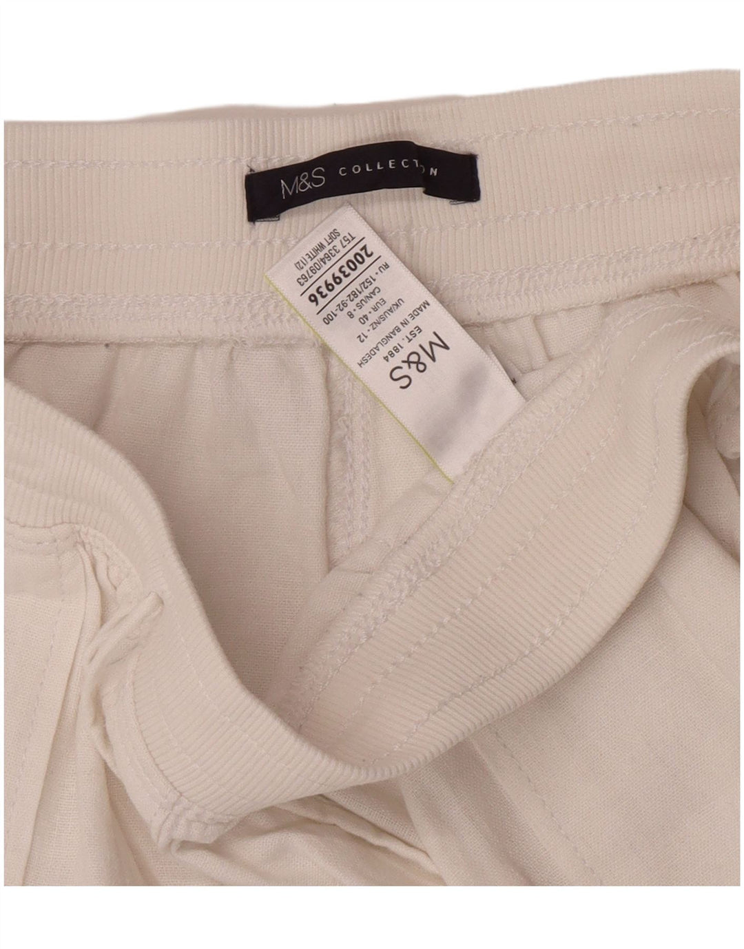 Marks & Spencer Chino Shorts til kvinder UK 12 Medium W30 White Linen