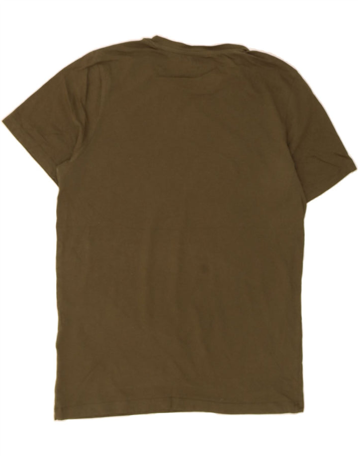 JACK & JONES Mens T-Shirt Top Large Khaki Cotton Vintage Jack & Jones and Second-Hand Jack & Jones from Messina Hembry 