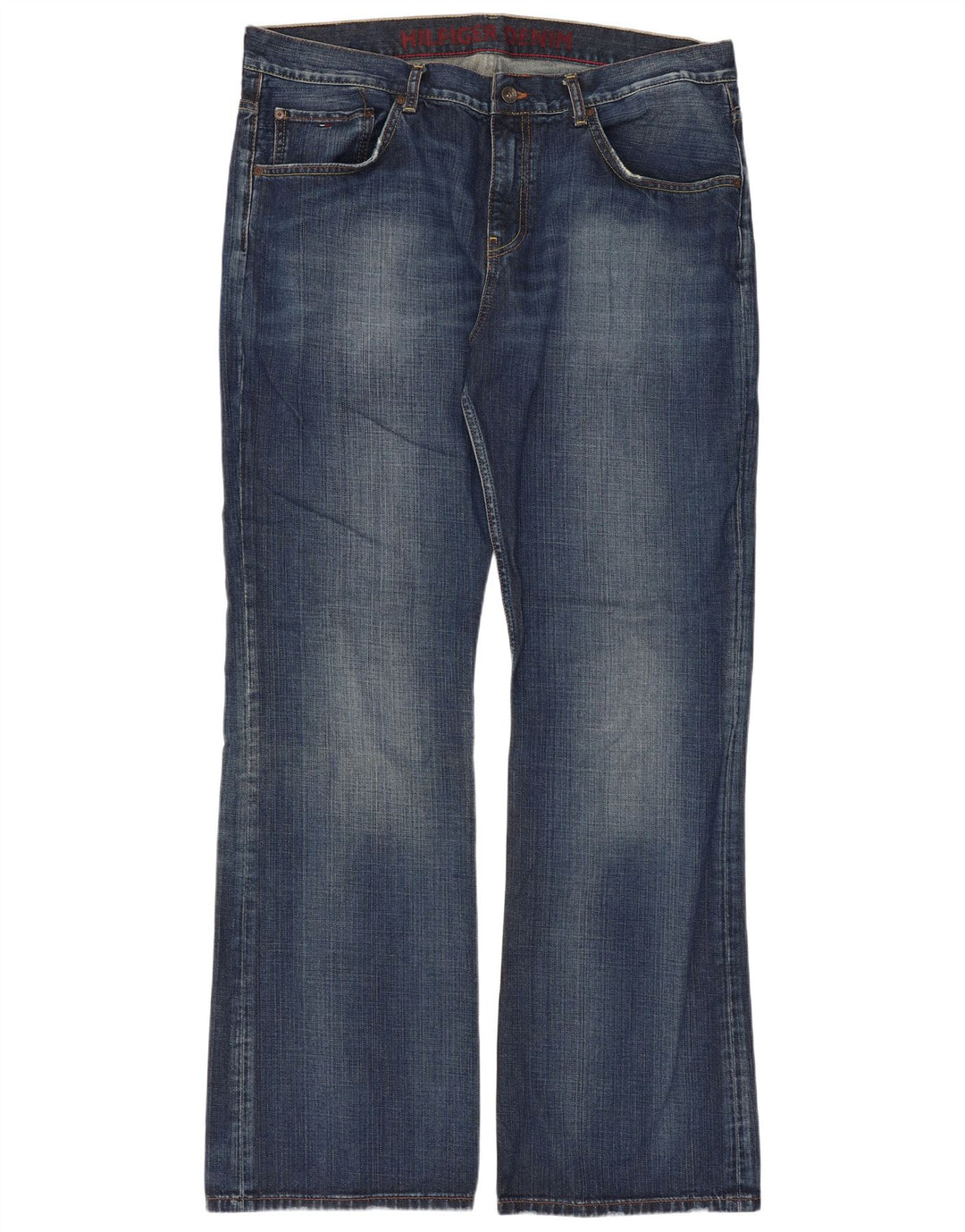 Tommy Hilfiger Herre Manhattan Bootcut Jeans W38 L34 Blå Bomuld