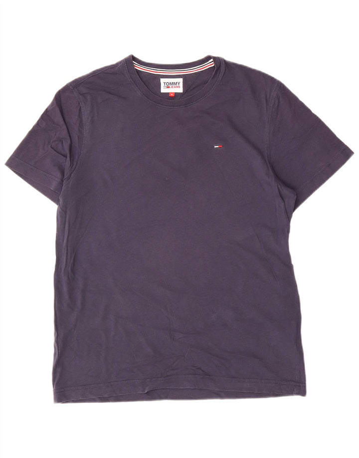 Tommy Hilfiger Herre T-Shirt Top Medium Marineblå Bomuld