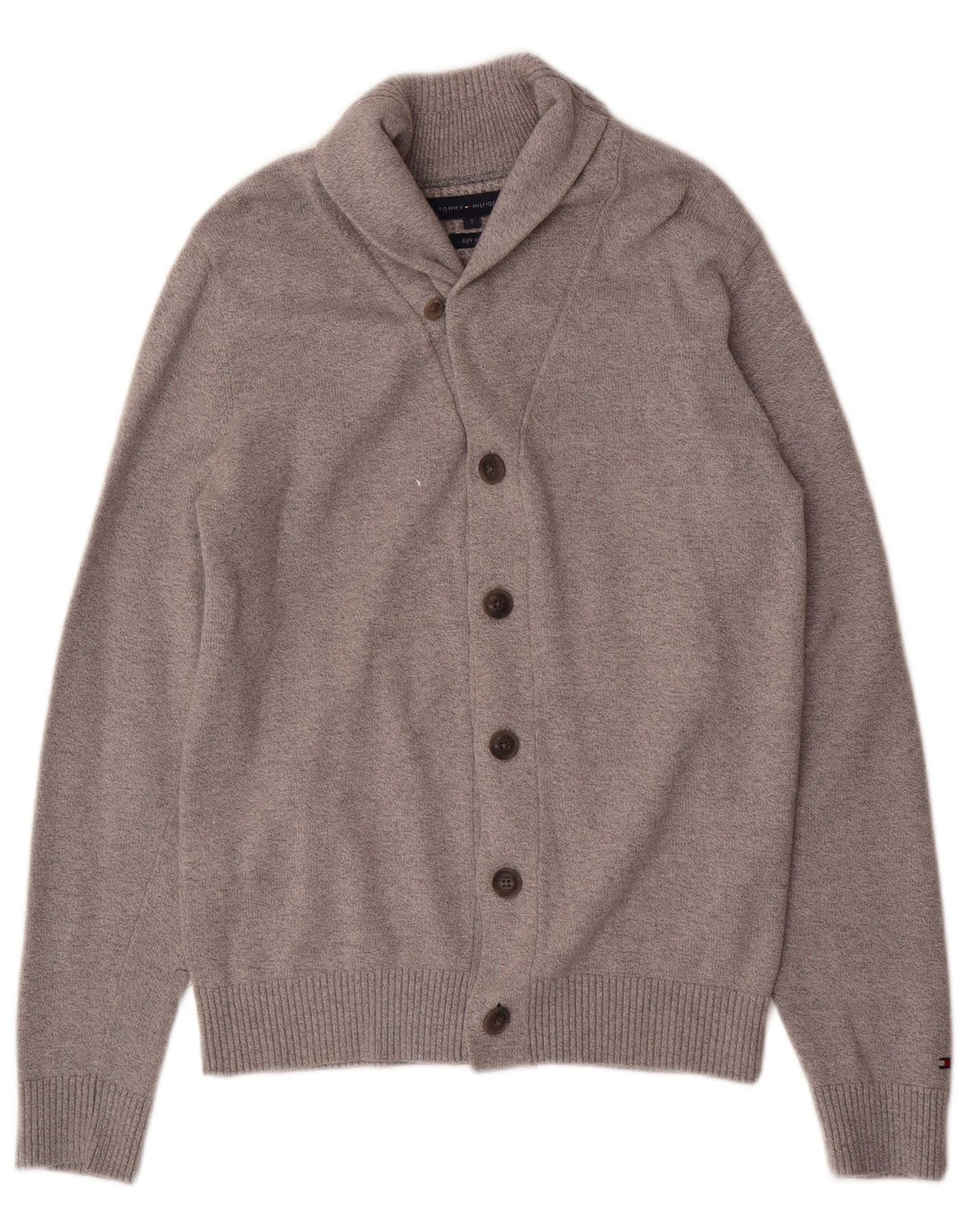 Tommy Hilfiger Herre Cardigan Sweater Lille Grå Bomuld