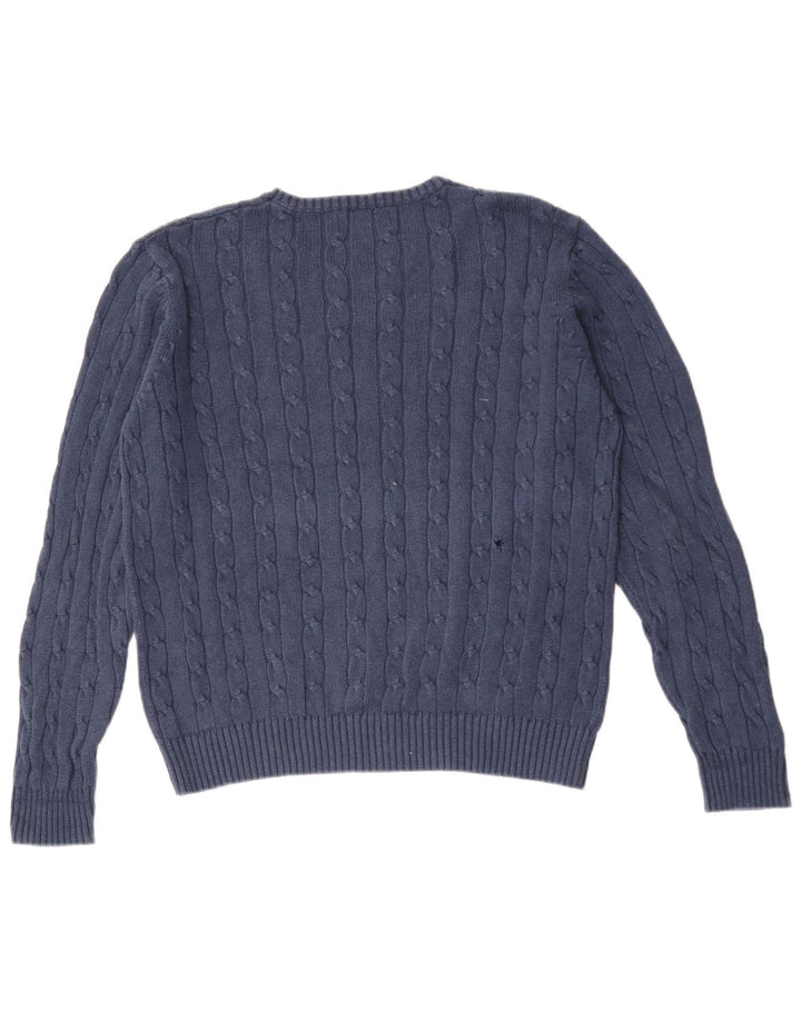 Marks & Spencer Herre Blue Harbor Crew Neck Jumper Sweater Large Navy Blue