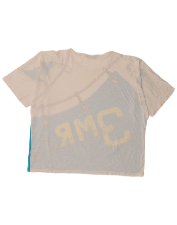 Marina Rinaldi Dame Plus Size Grafisk T-Shirt Top Størrelse 25 Large White