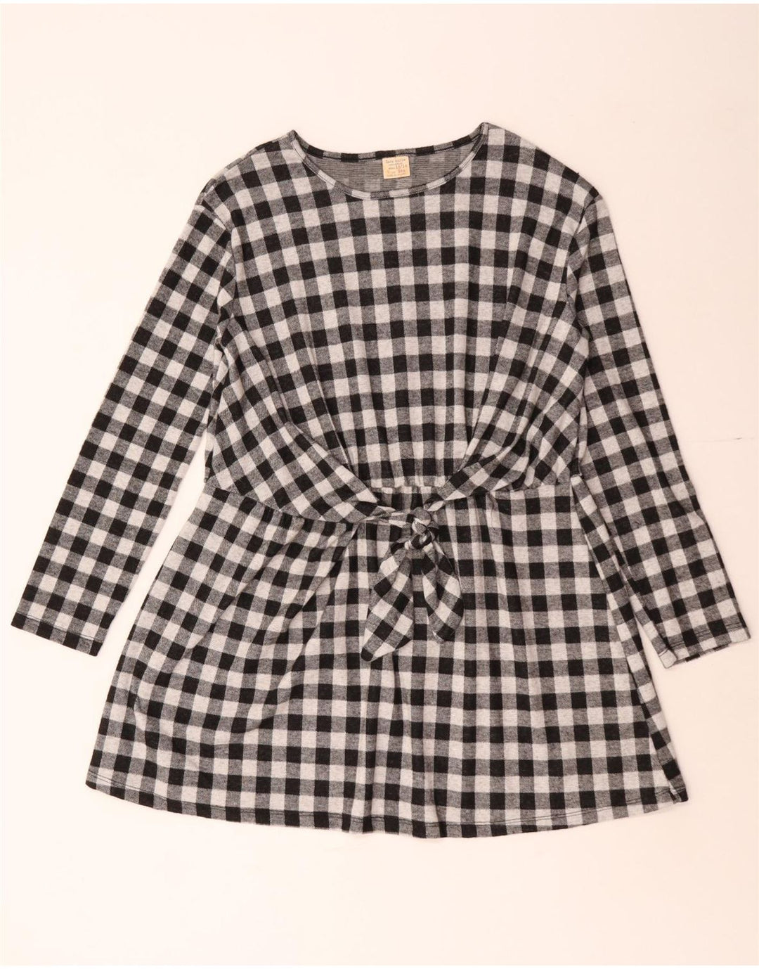 Zara Piger langærmet basiskjole 13-14 år Sort Gingham