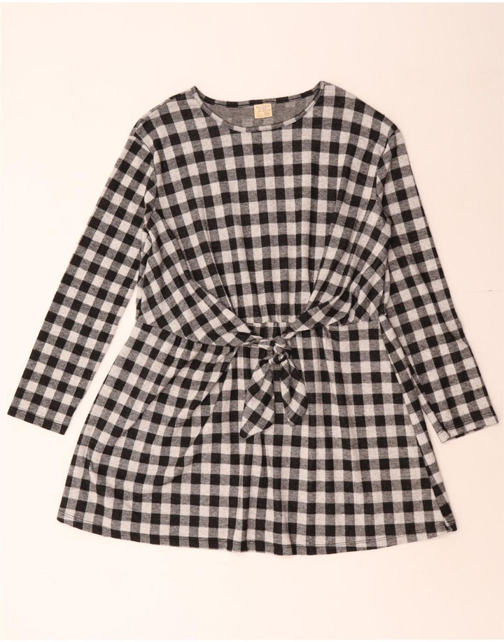 Zara Piger langærmet basiskjole 13-14 år Sort Gingham