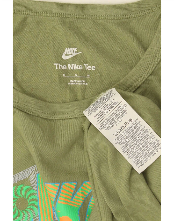 Nike Herre grafisk T-shirt top mellemgrøn bomuld