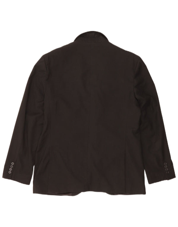 MARKS & SPENCER Herre 2-knaps blazerjakke UK 40 Medium Sort Polyester