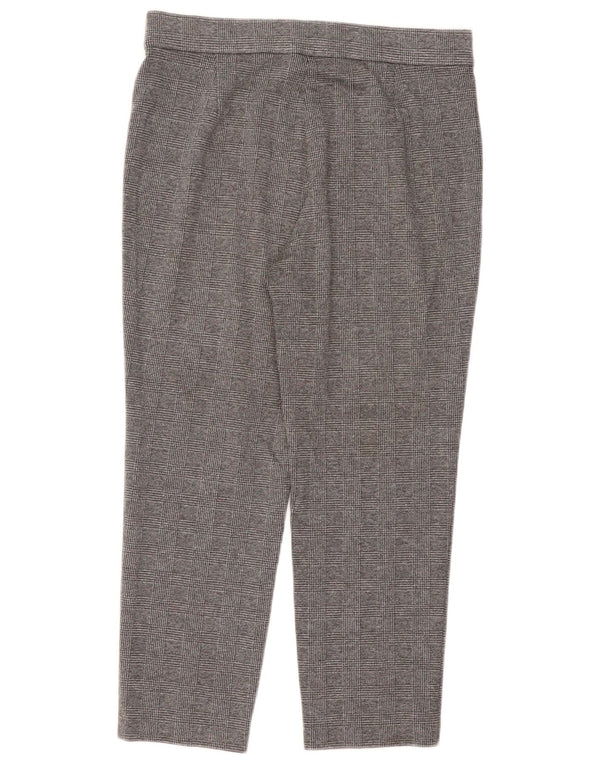 Marks & Spencer Womens Cropped Trousers UK 14 Large W32 L25 Grey