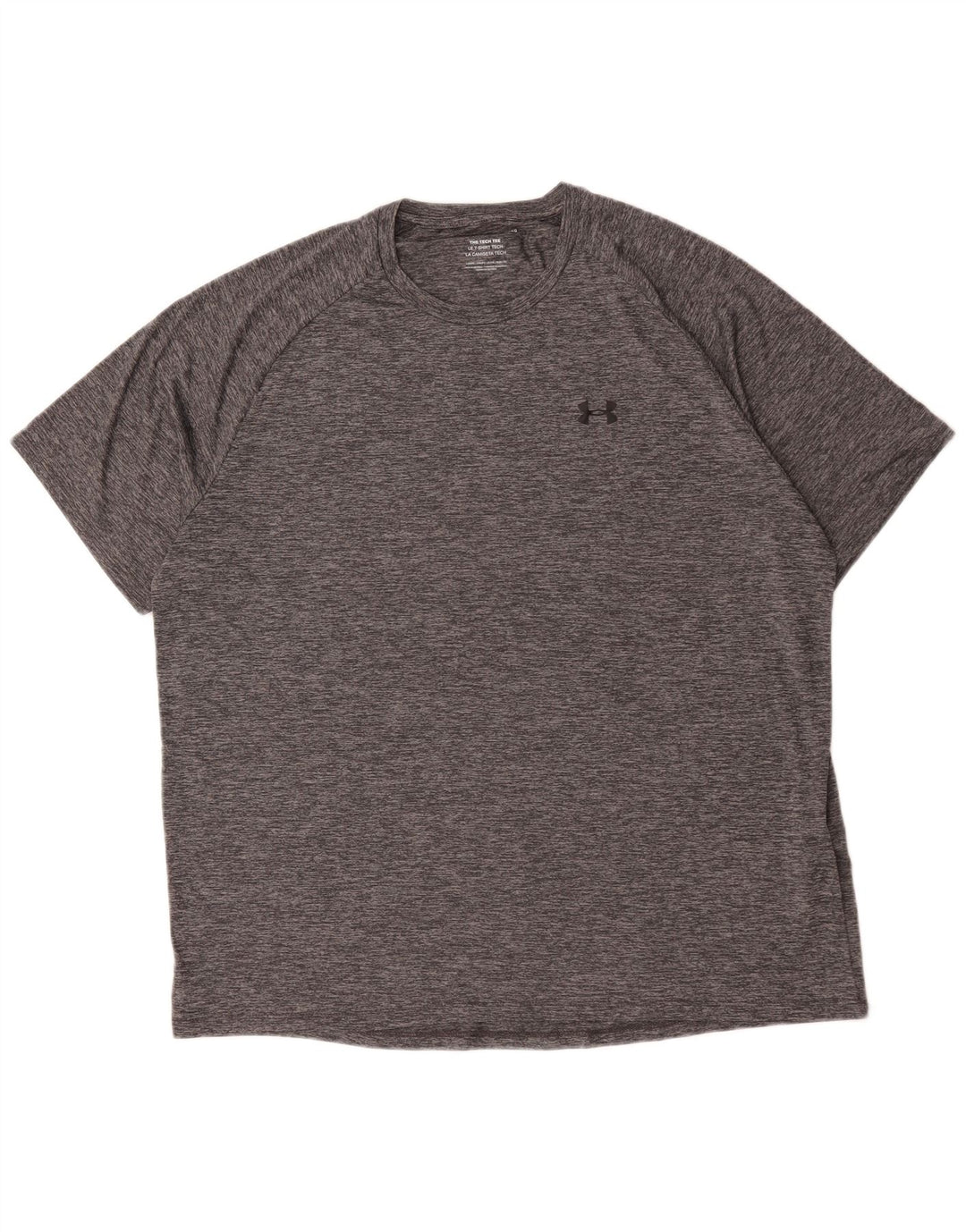 Under Armour Herre T-Shirt Top 2XL Grå Flecked Polyester