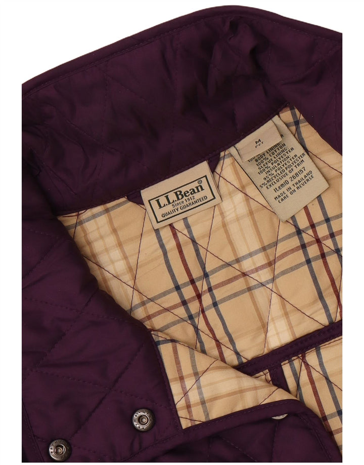 L.L.Bean Quiltet jakke til kvinder UK 14 Medium Purple Polyester