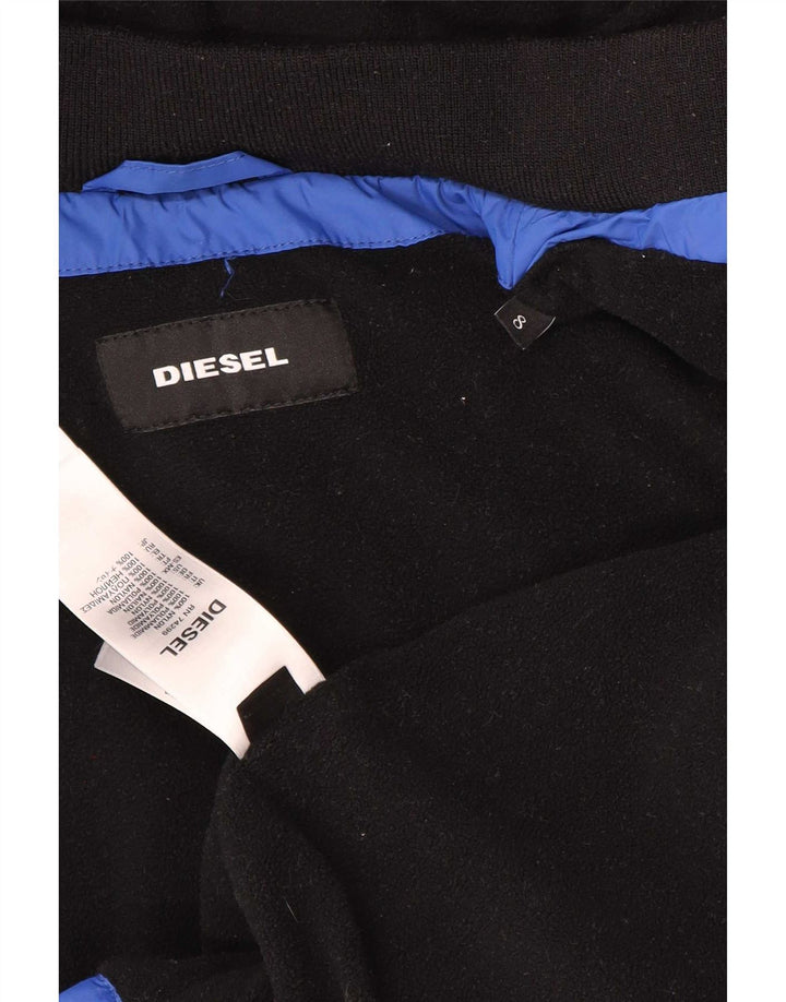 Diesel drenge grafisk polstret hættejakke 7-8 år blå nylon
