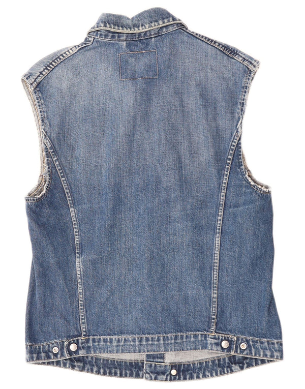 Levi's Herre Denim Gilet UK 40 Large Blue Cotton