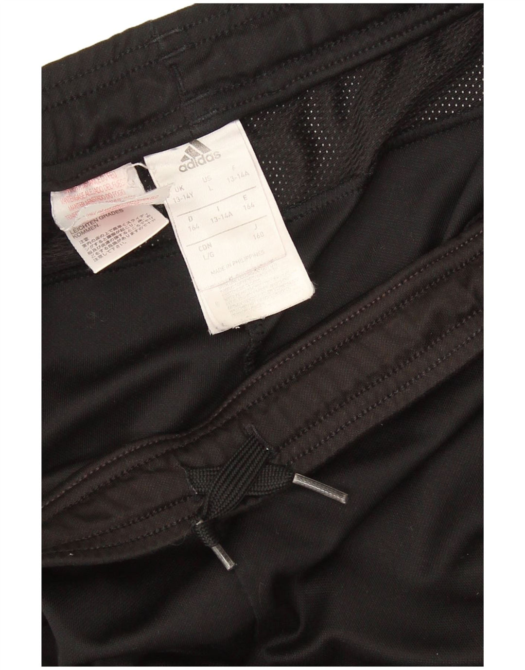 Adidas Drenge Træningsdragt Bukser 13-14 År Sort Polyester