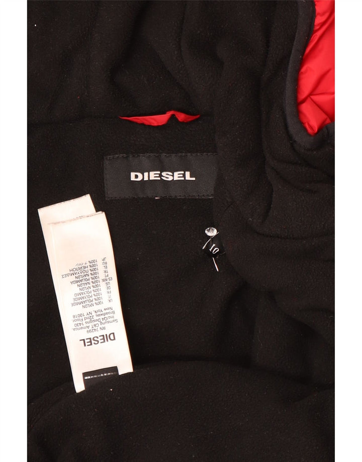 Diesel Boys Grafisk Hooded Bomber Jacket 9-10 År Rød Nylon