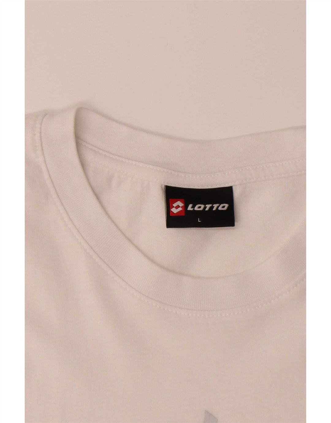 Lotto Herre Grafisk T-Shirt Top Stor Hvid Bomuld
