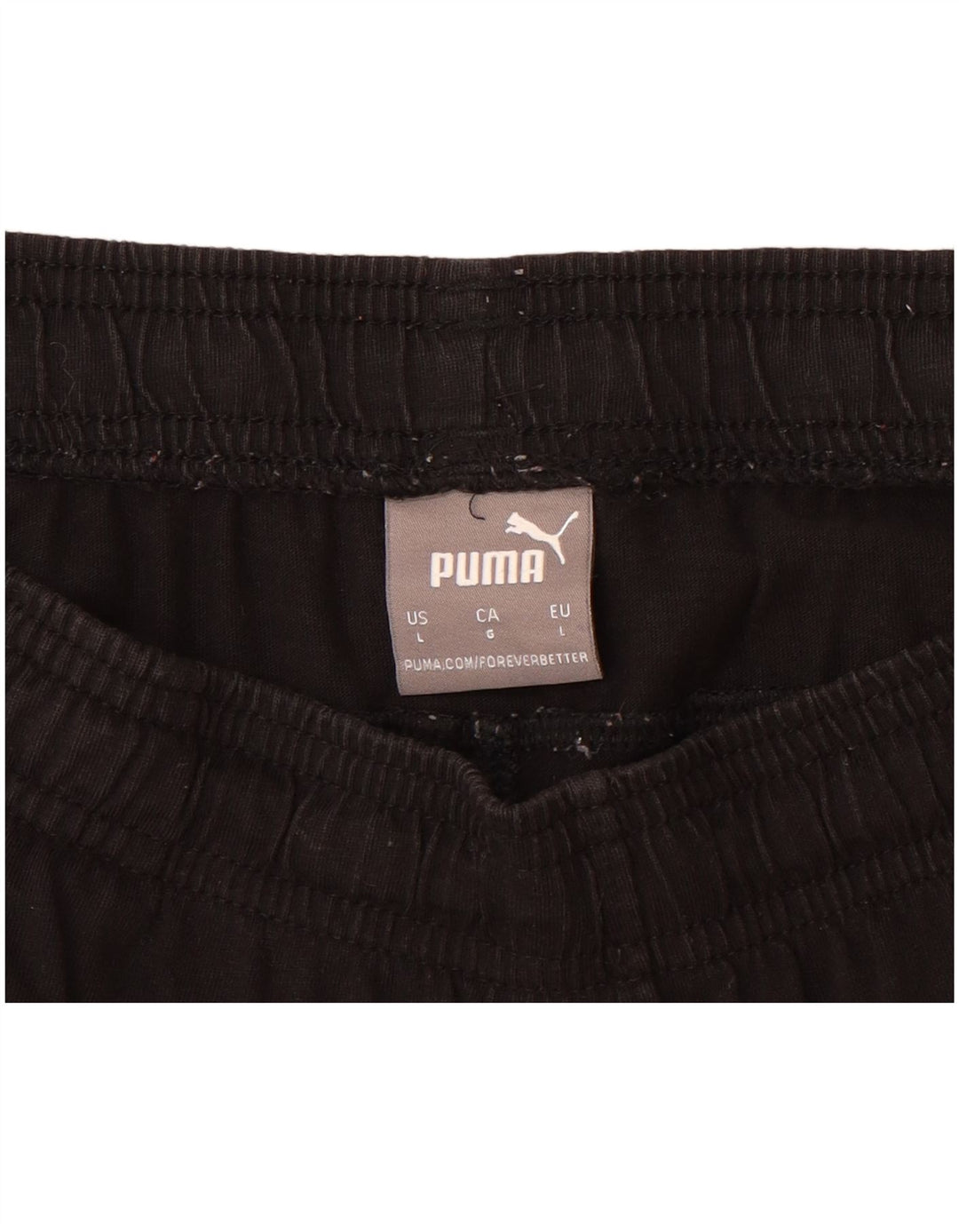 PUMA Mens Graphic Sport Shorts Large  Black Cotton