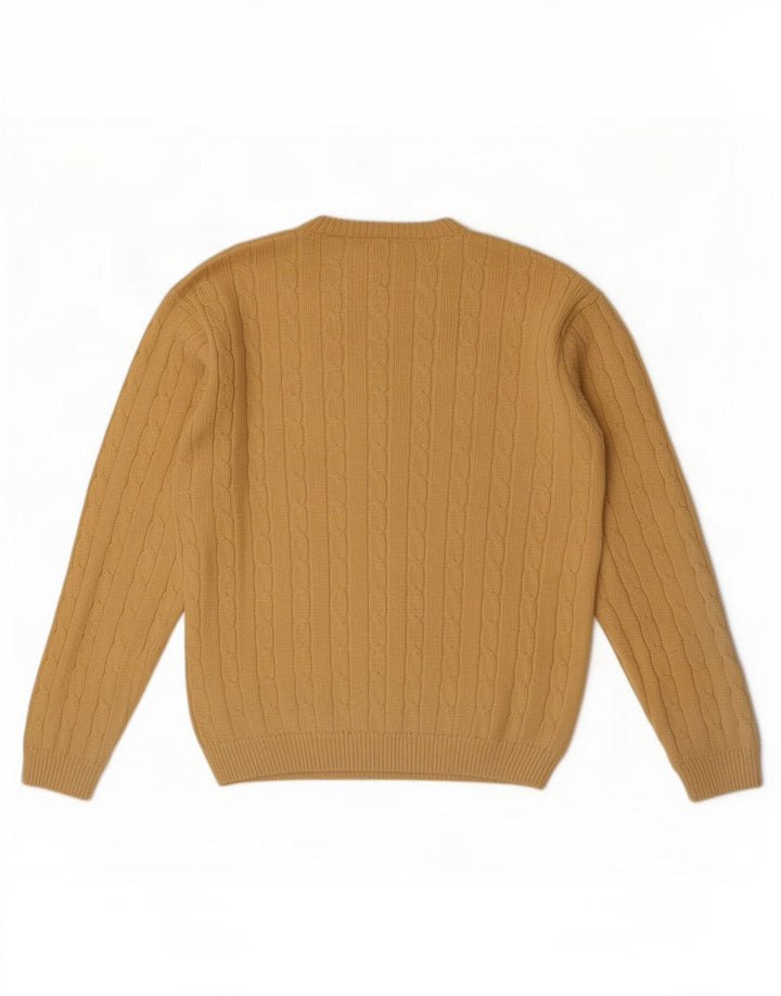 Debenhams herre sweater med rund hals, medium gul bomuld
