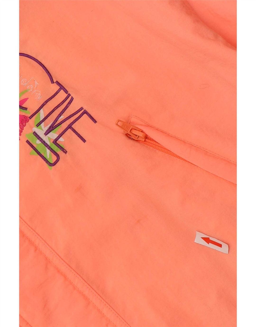 Diadora Dame Oversized grafisk regnjakke med hætte UK 14 Medium Pink